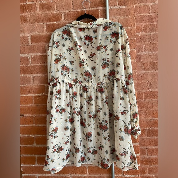 Free People floral button down blouse, M - Picture 3 of 3